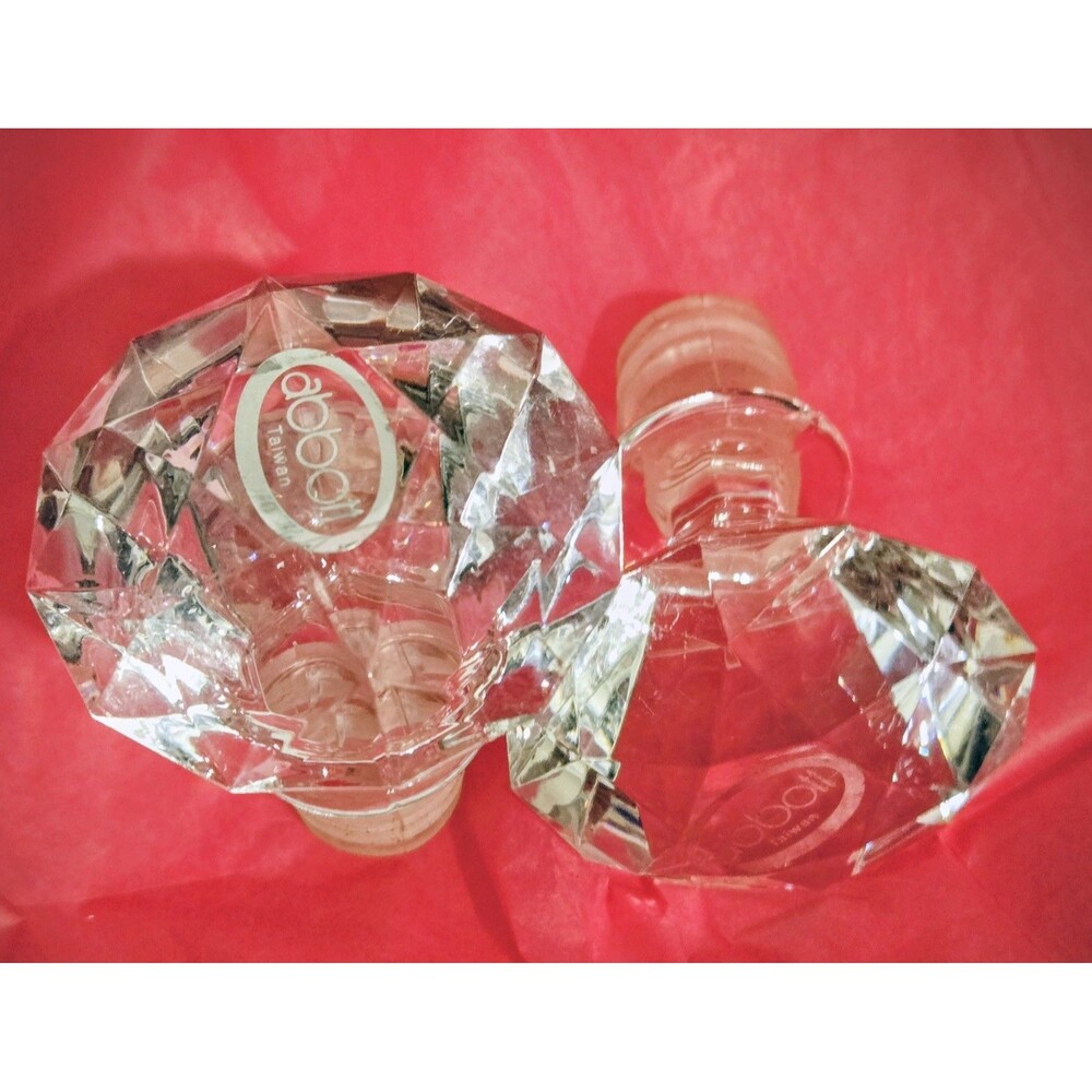 2 Acrylic Gem Wine Bottle Stopper Topper Clear Bling Diamond Shaped Lot